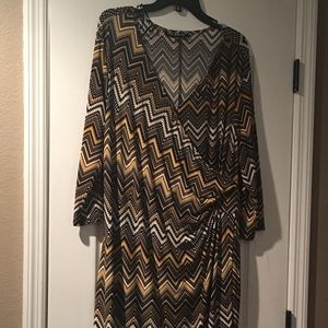 Chevron wrap dress